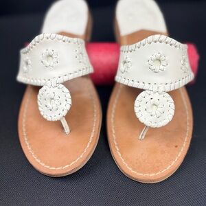 Jack Rogers Cream Floral Sandals